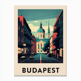 Budapest 2 Vintage Travel Poster Canvas Print