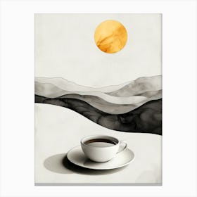 Coffee And Mountains Canvas Print