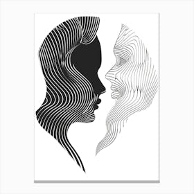 Line Art Intricate Simplicity 3 Canvas Print