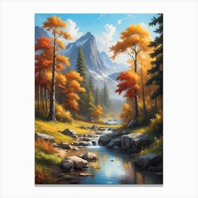 Autumn Stream Canvas Print