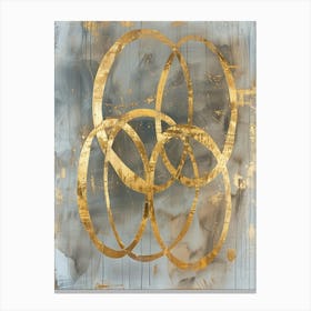 Gold Circles 9 Canvas Print