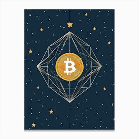 Bitcoin In The Sky Canvas Print