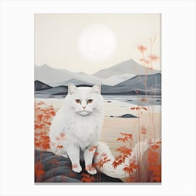 Modern Japandi Cat 4 Canvas Print