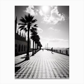 Palma De Mallorca, Spain, Black And White Analogue Photography 2 Canvas Print