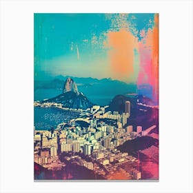 Rio De Janeiro Retro Polaroid Inspired 3 Canvas Print