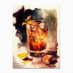 Old Fashioned Cocktail drinks Canvas Print