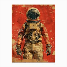 Beautiful Retro Astronaut 10 Canvas Print