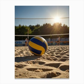 Volleyball On The Beach Canvas Print