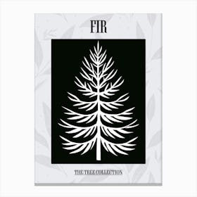 Fir Tree Simple Geometric Nature Stencil 1 Poster Canvas Print