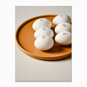 Eggs On A Plate Canvas Print