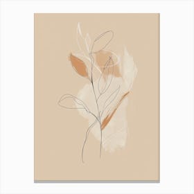 Hong Kong Botanical Garden Boho Line Art Canvas Print