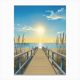 Beach Dune With Reeds Canvas Print