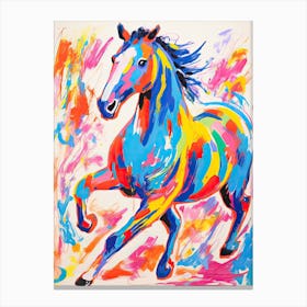 A Horse Painting In The Style Of Fauvist Techniques 3 Canvas Print