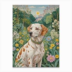 Dog In The Meadow Canvas Print