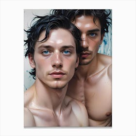 Infinite Reflections: Gay Couple In Love Canvas Print