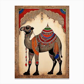 Default Traditional Madhubani Style Painting Of A Camel On A T 1 Canvas Print