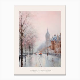 Dreamy Winter Painting Poster Glasgow United Kingdom 1 Canvas Print