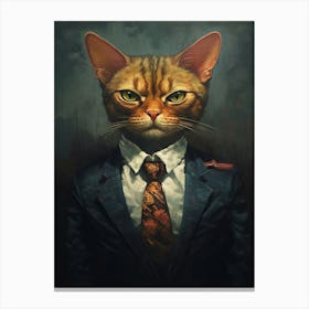 Gangster Cat Singapura Canvas Print