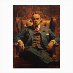 Gangster Art Don Vito Corleone The Godfather Canvas Print