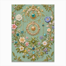 Floral Gems Canvas Print