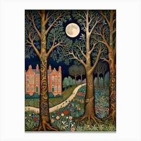 William Morris Moonlight In The Woods 114 Canvas Print