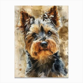 Yorkshire Terrier Watercolor Painting 2 Canvas Print