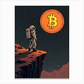 Bitcoin In Space 6 Canvas Print