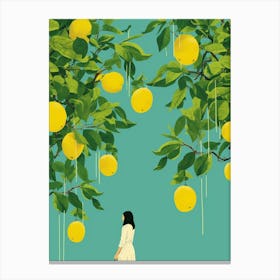 Lemons illustration 5 Canvas Print