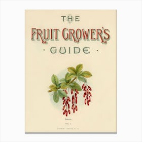 Vintage Illustration Of Fruit Grower S Guide, John Wright Canvas Print