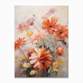 Fall Flower Painting Chrysanthemum 1 Canvas Print