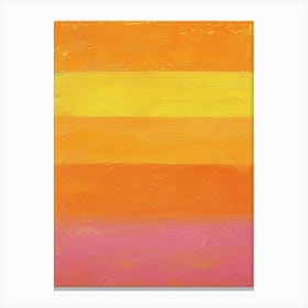 Orange And Pink Stripes Canvas Print