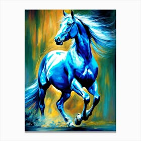 Blue Horse Painting 1 Canvas Print