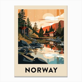 Vintage Travel Poster Norway 5 Canvas Print