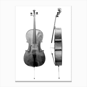 Cello Line Art 2 Canvas Print