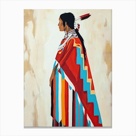 Cheyenne Charms In Minimalist Art ! Native American Art Canvas Print