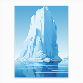 Majestic Iceberg Icy Blues - Landscape Canvas Print