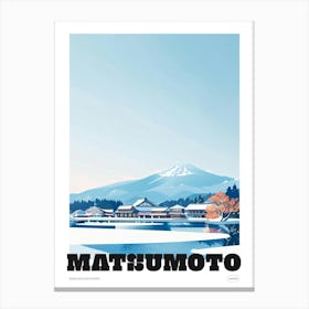 Matsumoto Japan 2 Colourful Travel Poster Canvas Print