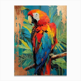 Parrot Brushstrokes 3 Canvas Print