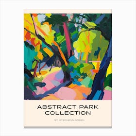 Abstract Park Collection Poster St Stephens Green Dublin 1 Canvas Print
