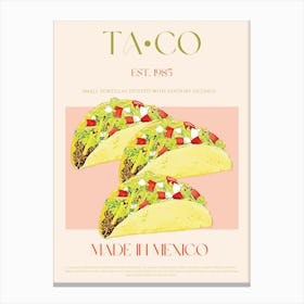 Taco Mid Century Canvas Print