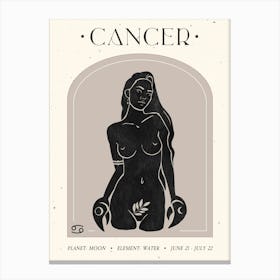 Cancer Celestial Canvas Print