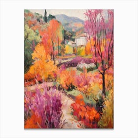 Autumn Gardens Painting Giardini Botanici Villa Taranto Italy 6 Canvas Print