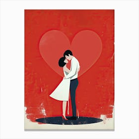 Romantic Couple, Valentine's Day Canvas Print