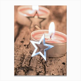 Advent Candle Lights Canvas Print