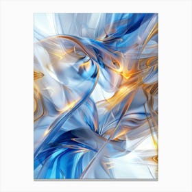 Abstract Blue And Gold Canvas Print