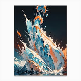 Splashing Waves Canvas Print