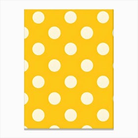 Yellow Polka Dots Canvas Print