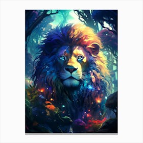Lion In The Forest 1 Canvas Print