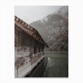 Moody Lake Cabin Canvas Print