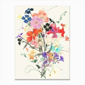 Phlox 2 Collage Flower Bouquet Canvas Print